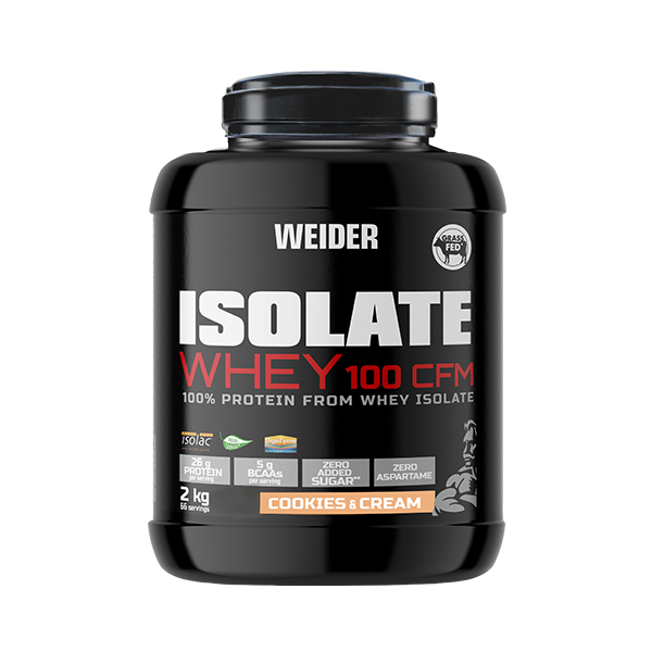 Proteína Isolate Whey sabor cookies and cream. Weider