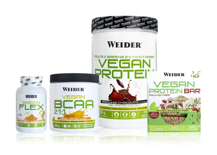 productos veganos para deportistas de Weider